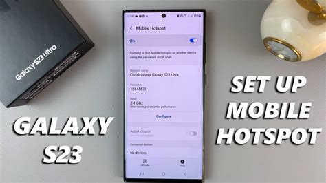 How To Set Up Mobile Hotspot On Samsung Galaxy S23 S23 S23 Ultra YouTube