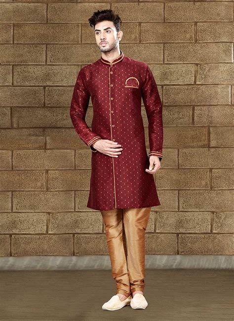 Maroon Sherwani Wedding Atelier Yuwa Ciao Jp