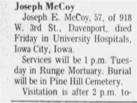 Joseph Edward Mccoy 1914 1971 Find A Grave Memorial