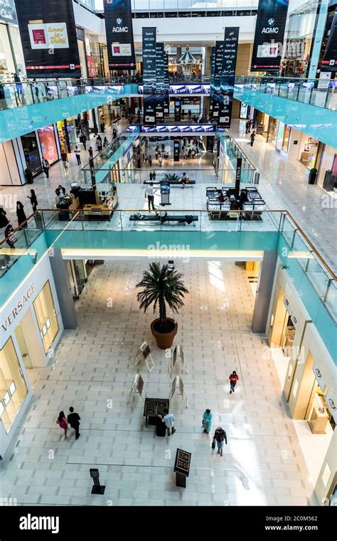 Interior View Of Dubai Mall Worlds Largest Shopping Mall Stock Photo