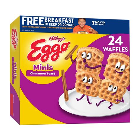 Eggo Cinnamon Toast Frozen Mini Waffles 25 8 Oz 24 Count Frozen