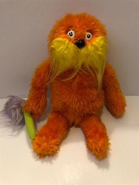 Vintage Lorax Plush 1983 Dr Seuss Truffula Tree Stuffed Animal 17 Toy