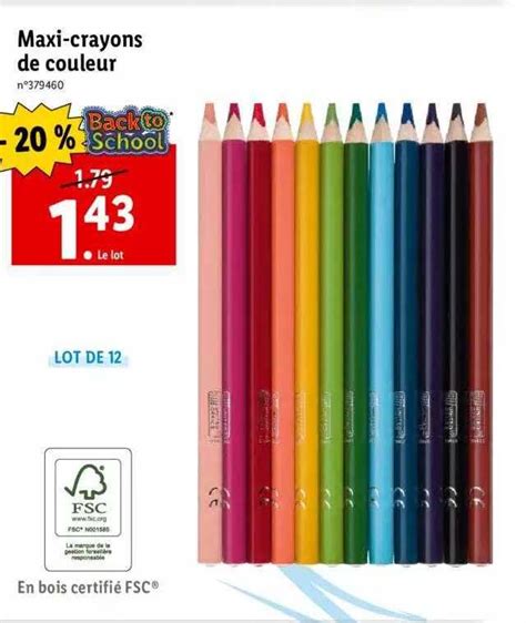 Promo Maxi Crayons De Couleur Chez Lidl ICatalogue Fr