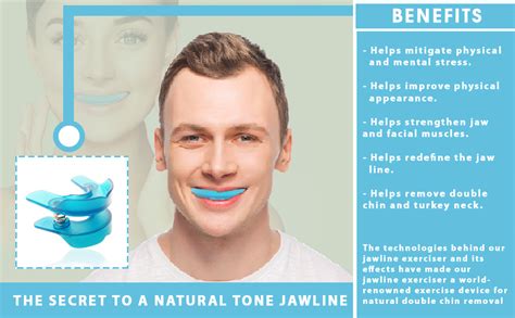 JawFlex Jawline Exerciser for TMJ Relief & Facial Fitness - Blue