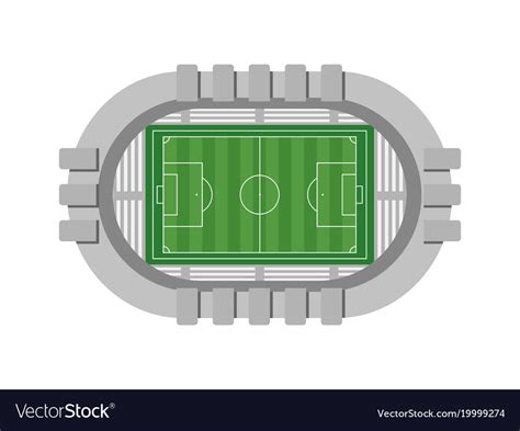 Football stadium aerial view on white background Vector Image