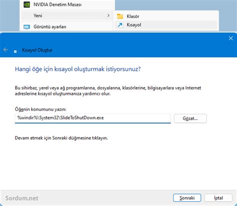 Windows Ta Kapatmak Için Kaydır özelliği