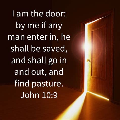 John 109 I Am The Door By Me If Any Man Enter In He Shall Be Saved