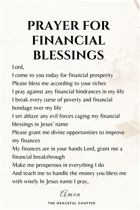 finances prayer  witness