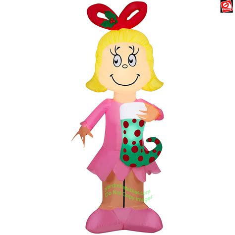 Gemmy Airblown Inflatable Dr Seuss Cindy Lou Who W Stocking Yard