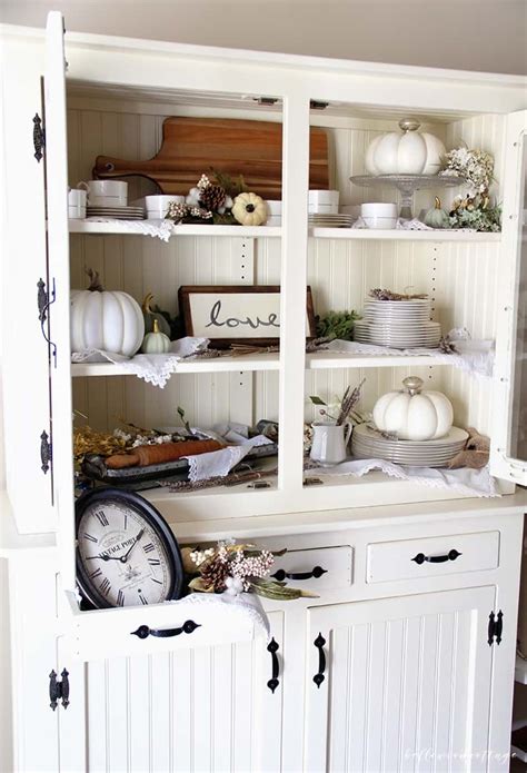 How To Style A Fall Farmhouse Hutch Bellewood Cottage