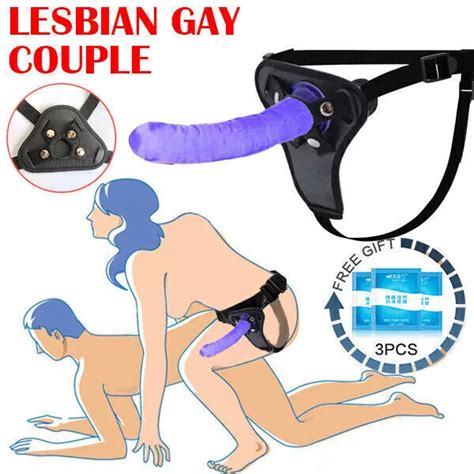 Realistic Adjustable Huge Dildo Harness Strap On Penis Pants Sex Anal