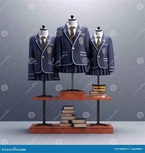 School Uniforms, Various Designs and Options. Blue Colors Stock Image ...