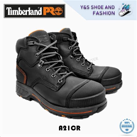 Original Timberland Pro® Mens Premium Leather Helix Hd 6” Composite Toe Safety Boots Shoe