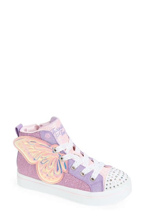 Skechers Twinkle Toes® Twi Lites 2 0 Butterfly Wishes Light Up High Top Sneaker In Pink Lyst