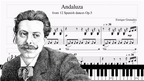 Enrique Granados Andaluza From Spanish Dances Op Cover Piano