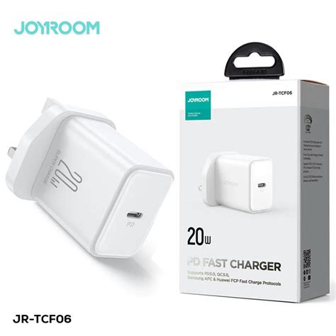 JOYROOM JR TCF06 Flash Series PD 20W Single Port Charger White UK PIN