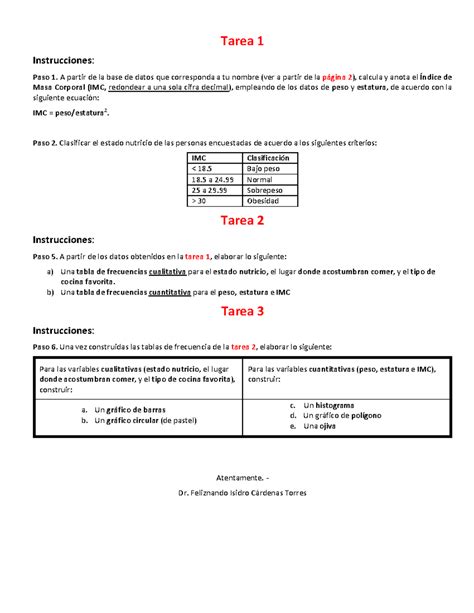 Tarea 1 2 Y 3 Graficas Y Tablas De Recuencias Instrucciones Tarea 1