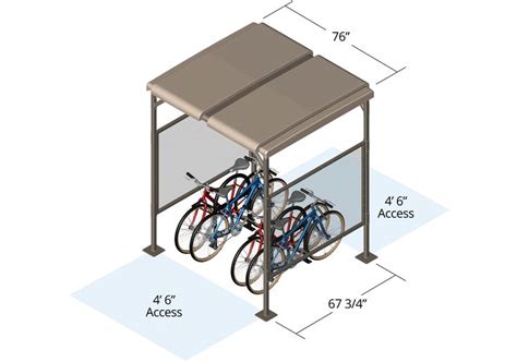 Bike Parking Layout And Design Dimensions Cyclesafe Bike Parking