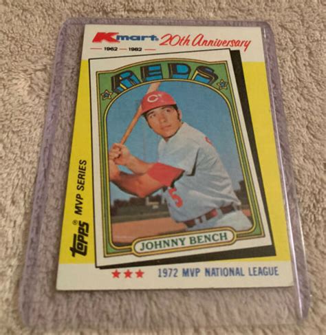 Topps Johnny Bench Kmart Th Anniversary Baseball Card Values Mavin