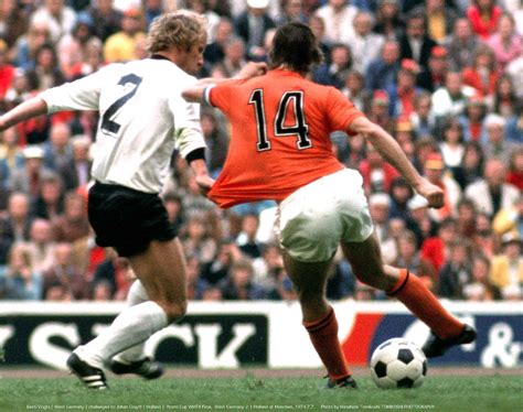 Berti Vogts West Germany Challenges To Johan Cruyff Holland