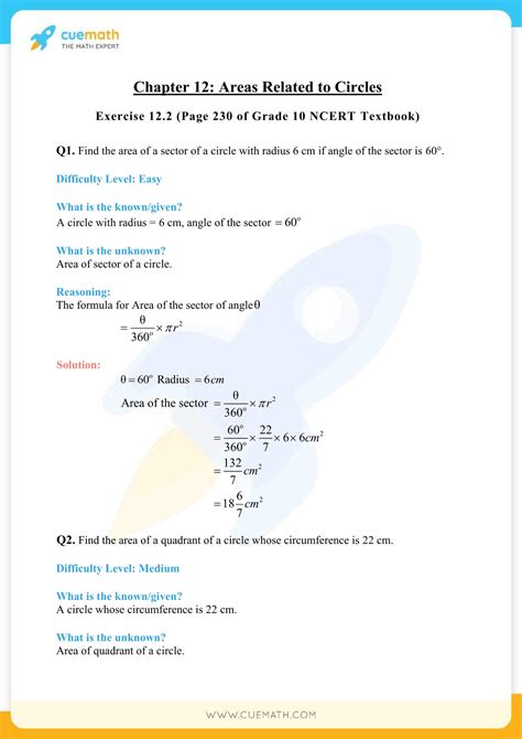 Ncert Solutions Class 10 Maths Chapter 12 Exercise 122 Areas Related