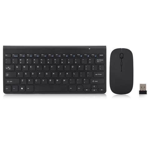 Keyboard Mouse Combo Black 78 Keys 24g Wireless Ergonomic Ultrathin