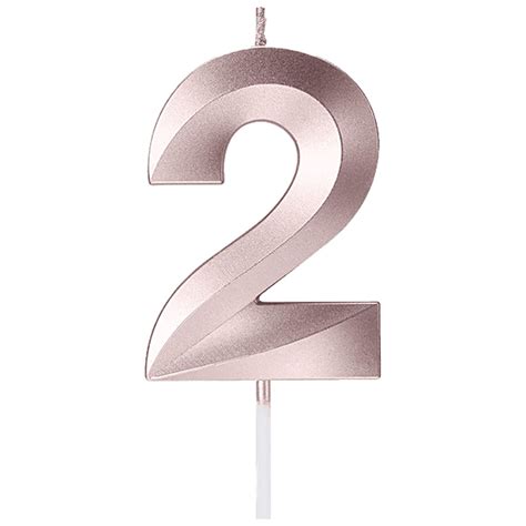 Buy Cherishx Numerical 2 Birthday Candle For Cake Decorations