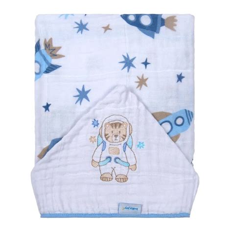 Toalha Capuz Baby Joy Soft Bordado Astronauta