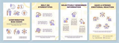 Premium Vector Confirmation Bias Signs Brochure Template