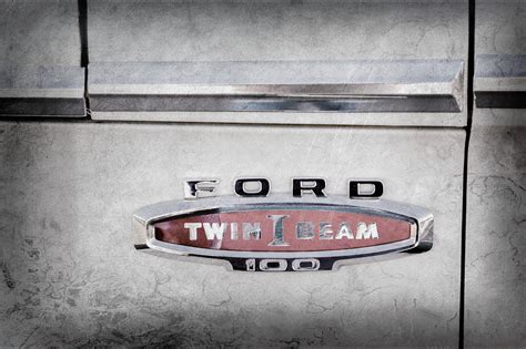 1966 Ford F100 Emblem 110ac Photograph By Jill Reger