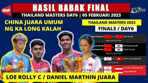 Hasil Final Thailand Master 2023 Hari Ini Leo Daniel Juara Thailand