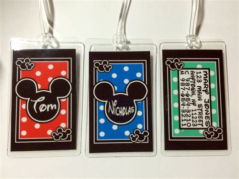 Disney Luggage Tag Personalized Mickey Mouse Luggage Tags