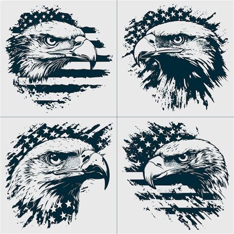 Premium Vector Eagle With USA Flag Svg PNG Files Patriotic