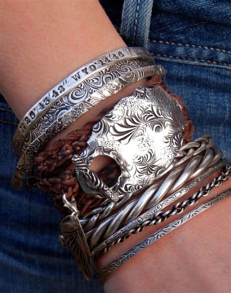 Hippie Jewelry Stacked Leather Wrap Bracelet Boho Jewelry Etsy