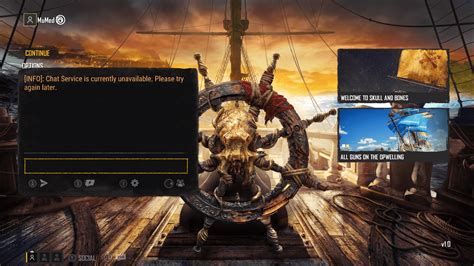 Chat Skull And Bones Interface In Game