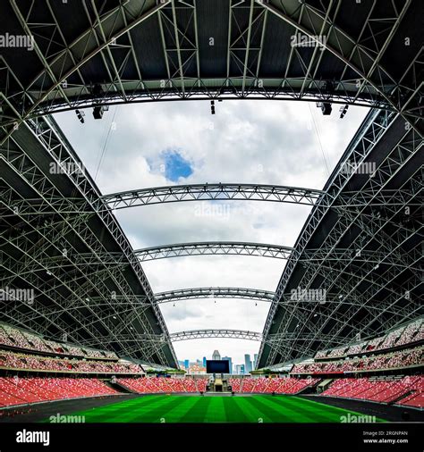 Interior View Of Singapore Sport Hub National Stadium Stock Photo Alamy