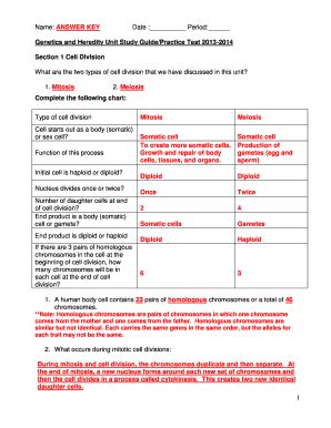 Genetics Study Guide Answer Key Pdf