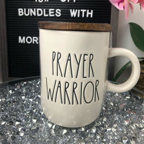 Rae Dunn Other New Rae Dunn Prayer Warrior Mug With Wooden Topper