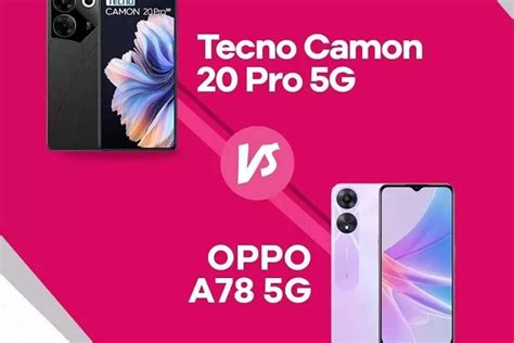 Duel HP Kelas Menengah Dengan Jaringan 5G Tecno Camon 20 Pro 5G VS