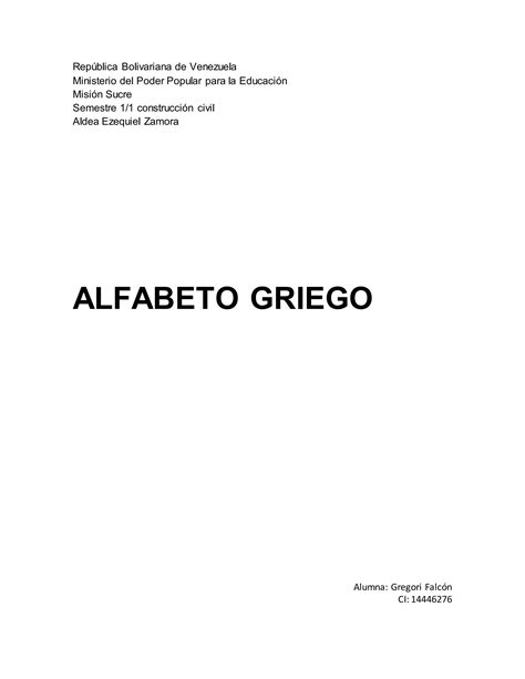 Alfabeto Griego Pdf