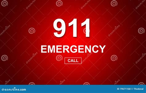 911 Emergency Number Stock Illustration Illustration Of First 79671168