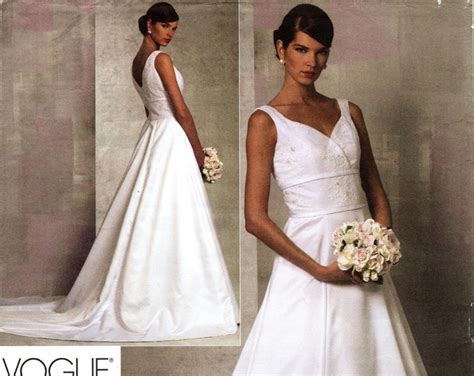 Pick Your Size Vogue Wedding Dress Pattern V1163 Misses Close Fitting Dress With Raised Lapped