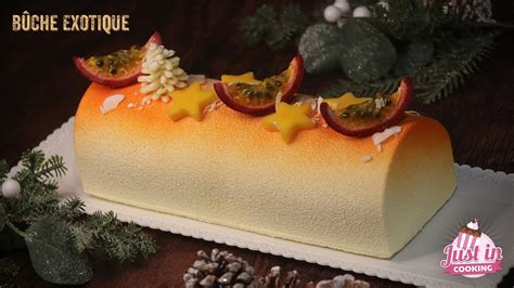 Recette De Bûche De Noël Exotique Passion Mangue Litchi Youtube