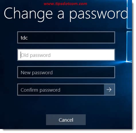 Change Your Password In Windows 10