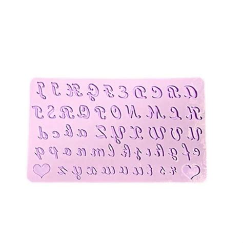 Molde de Silicone Alfabeto Letras Minúscula Maiuscula Rb1380