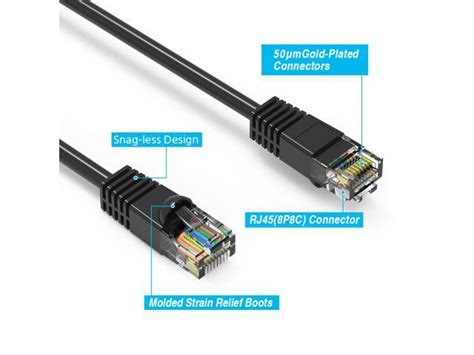 Nippon Labs 10 Pack Cat5E 15FT UTP Ethernet Network Booted Cable