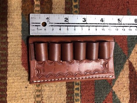 Leather Ammo Holder Fits 6 44magnum Or 45lc Caliber Bullet Etsy