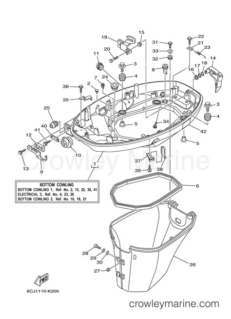 Bottom Cowling Yamaha Outboard Hp F La Crowley Marine