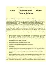 Syllabus MAT 150 Sp 2020 Docx Borough Of Manhattan Community College