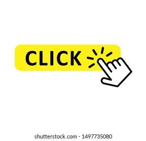 Click Button Hand Pointer Clicking Isolated Stock Vector Royalty Free